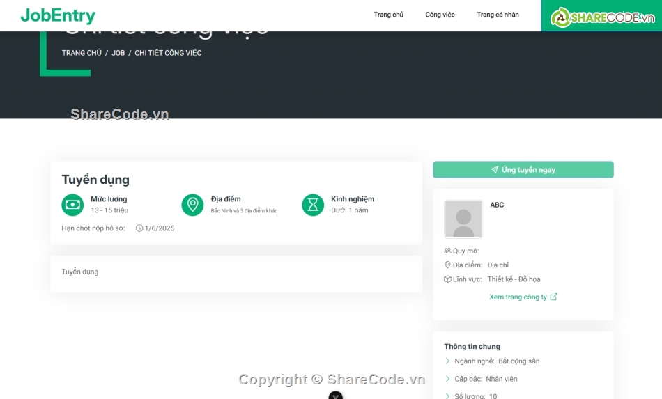 web,code web,Laravel,web việc làm,tìm việc,API
